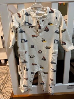 Adorable Angel Dear Construction Print Romper